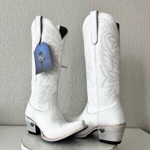 Lane MEGAN MORONEY Smokeshow Womens Cowboy Boots 8 White Western Cowgirl Tall